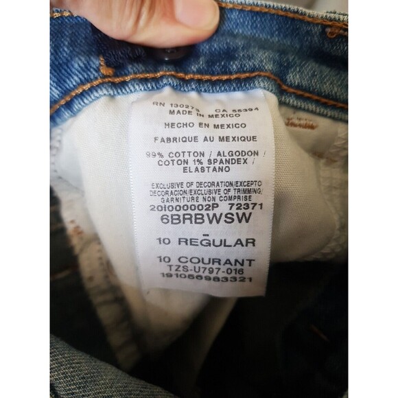 Wrangler Boys Jeans Size 10 Regular Light Wash Denim Straight Back to School - Picture 8 of 11